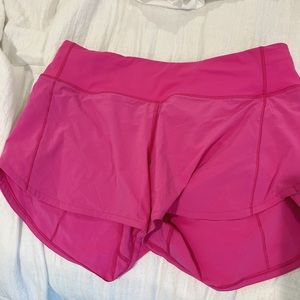 Lululemon Sonic Pink Speed ups (length 4 inches, size 8)